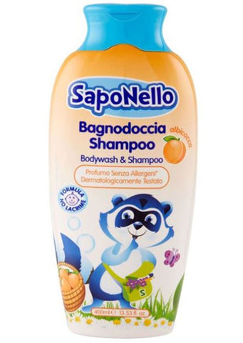 Felce Azzurra Saponello Kids  Body wash and  Shampoo Apricot 400ml