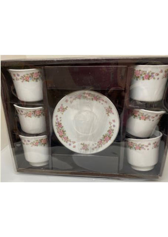 Sigma - Porcelain coffee set Flowers 6/1pcs