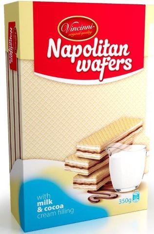 Vincinni Wafers milk and cocoa cream 350g