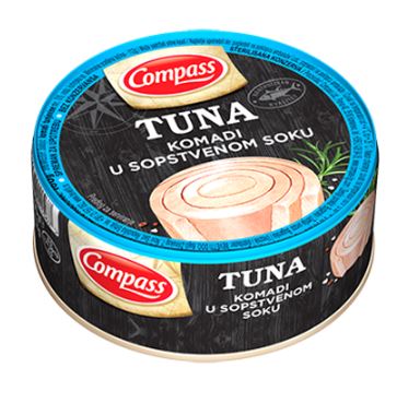 Compass - Tuna chunk style in their own juice 160 g