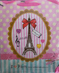 Gift paper bag I love Paris pink 32x26x10cm