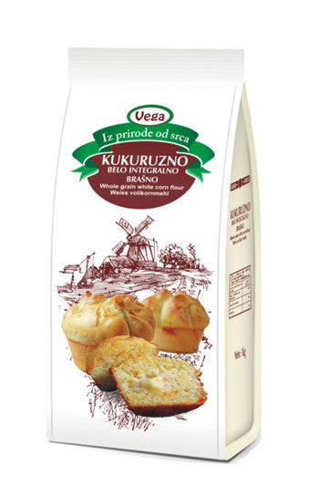 Vega Whole grain white corn flour 1kg