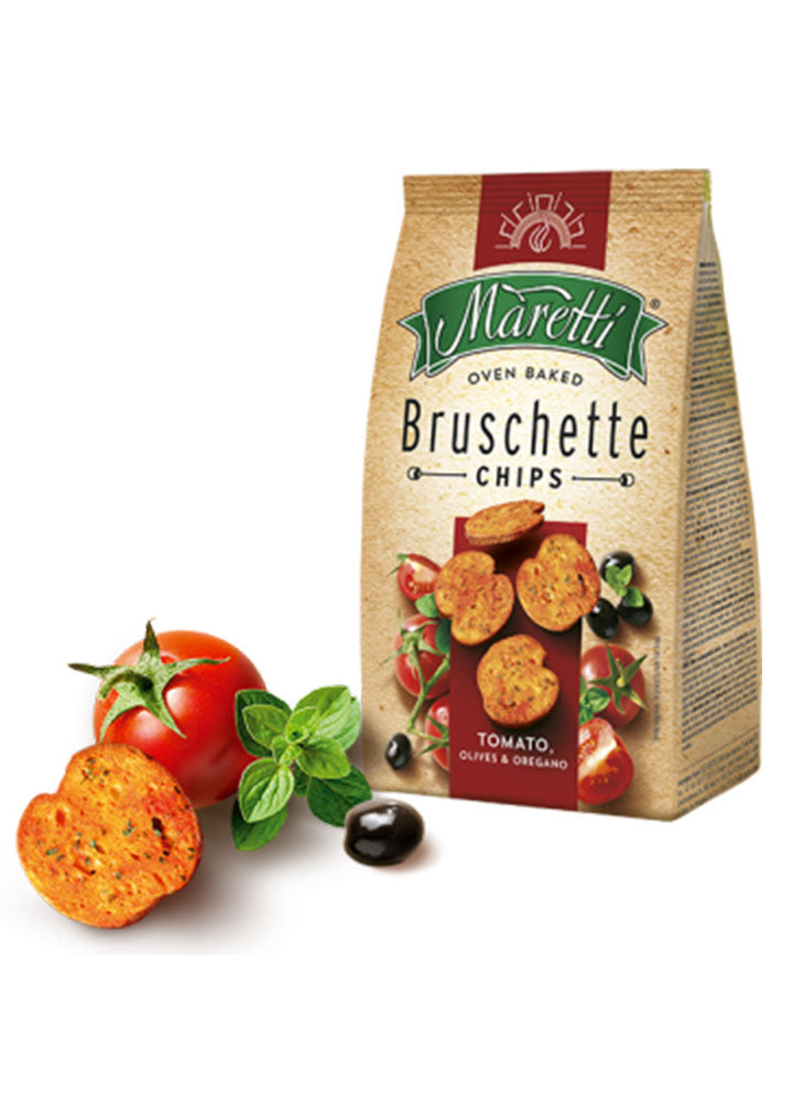 Maretti Bruschette tomato, olives & oregano 70g