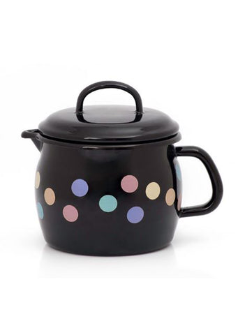 Metalac - Pastel dots Belly pot with beak 12cm / 1.3lit