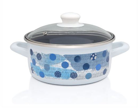 Metalac BLUE TUFFNE  Shallow pot 20cm/2.75lit