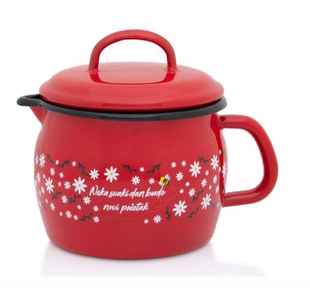 Metalac - BEE belly pot with lid 12cm / 1.3l