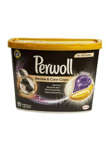 Perwoll detergent pods Renew & Care Caps Black (27 caps)