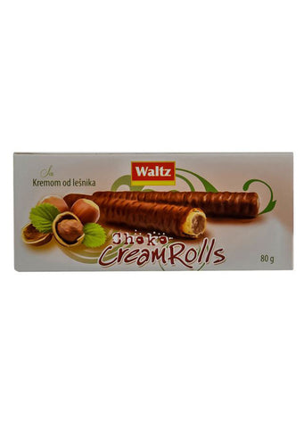 Waltz - Choco cream rolls with hazelnut cream 80g best before:16/01/24