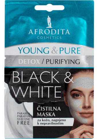 Afrodita cosmetics - Young&Pure black&white detox/purifying mask 2x5ml