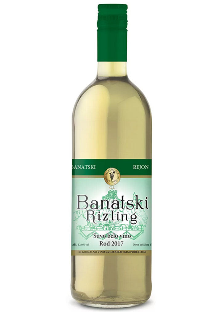 Banatski Rizling Dry white wine 12% vol. Alcohol 1L – eurogrocery