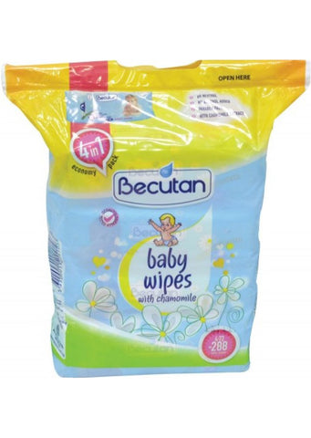 4 X Becutan - Baby wipes with chamomile 72wipes X 4pk