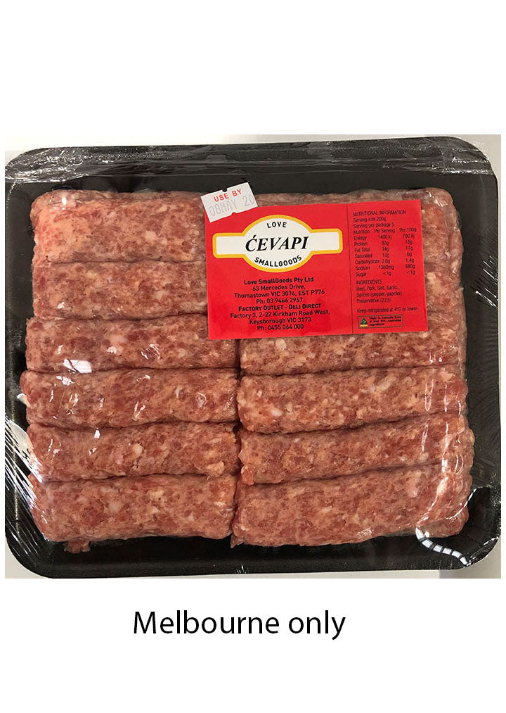 Love Smallgoods Cevapi 1Kg best before:11/05/2025