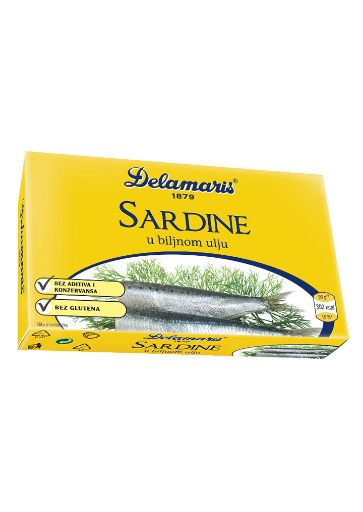 Delamaris Sardines in sunflower oil 90g