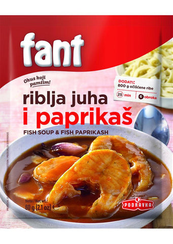 Podravka - Fant hot fish soup and  paprikash 60g