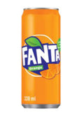 Fanta Orange soft drink can 330ml