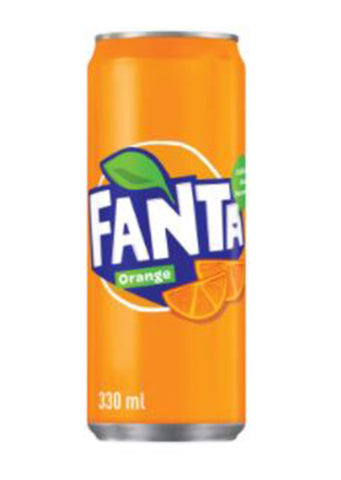 Fanta Orange soft drink can 330ml