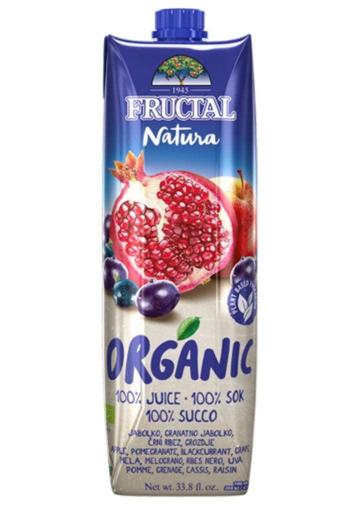 Fructal - Natura ORGANIC apple, pomegranate, blackcurrant & grape juice 1L