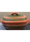 Glazed cooker with lid 34x24cm