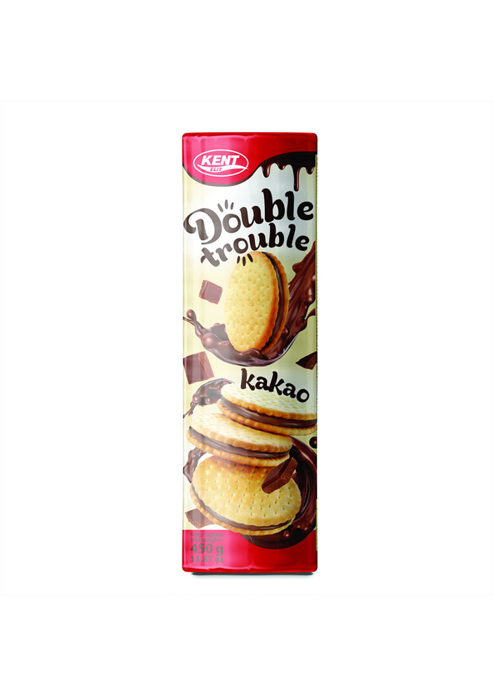 Kent Double trouble tea biscuit filled with cocoa cream 450g
