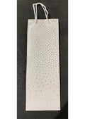 Gift paper bag for a bottle white 36x13cm