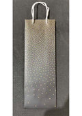 Gift paper bag for a bottle black 36x13cm