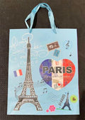 Gift paper bag I love Paris blue 32x26x10cm
