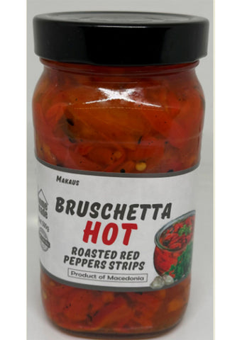 Makaus - Bruschetta HOT roasted red peppers strips 500g