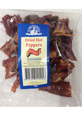 Marco Polo Dried Hot Peppers 50g