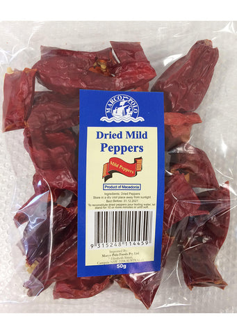 Marco Polo Dried Mild Peppers 50g