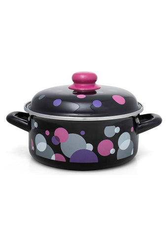 Metalac - Black-Bubbles shallow saucepan 20cm / 2.75L