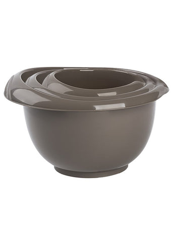 Plastic 3/1 mixing bowl set 1,7L+2,5L+3,2L Moca