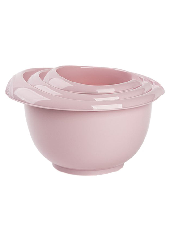 Plastic 3/1 mixing bowl set 1,7L+2,5L+3,2L Pink