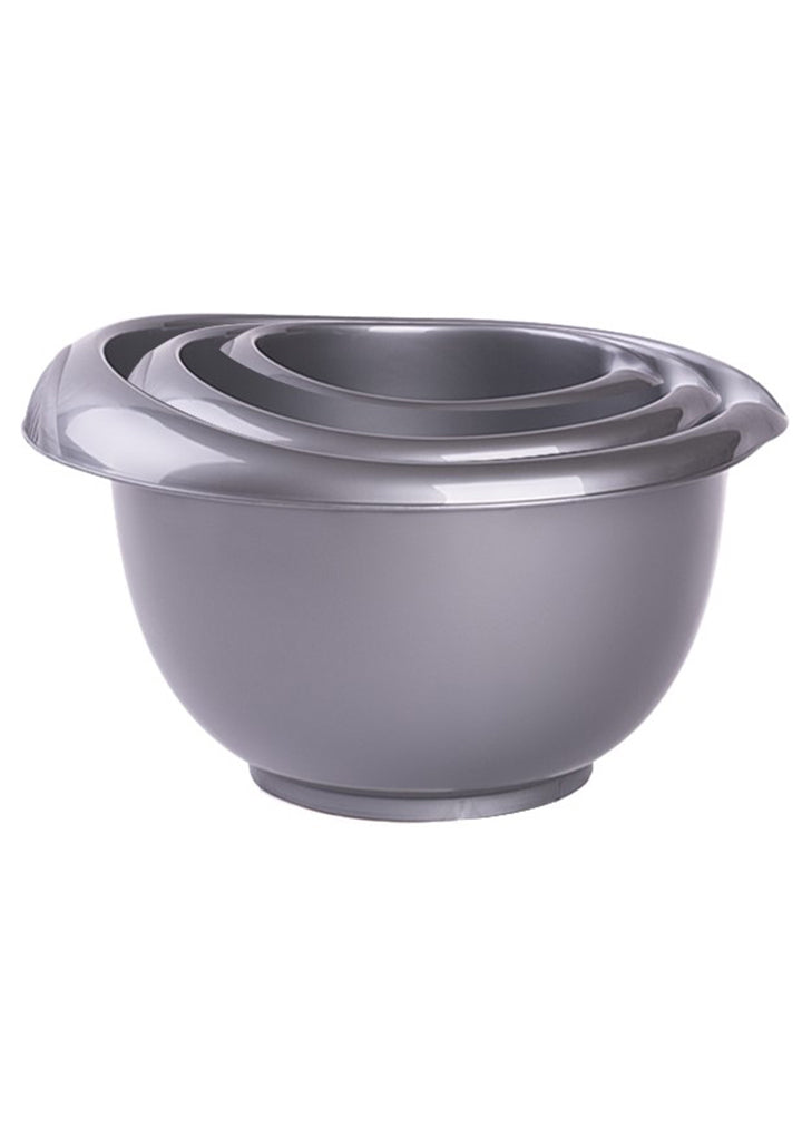 Plastic 3/1 mixing bowl set 1,7L+2,5L+3,2L Gray