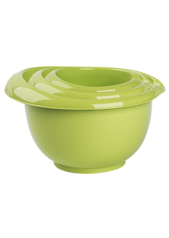 Plastic 3/1 mixing bowl set 1,7L+2,5L+3,2L Green