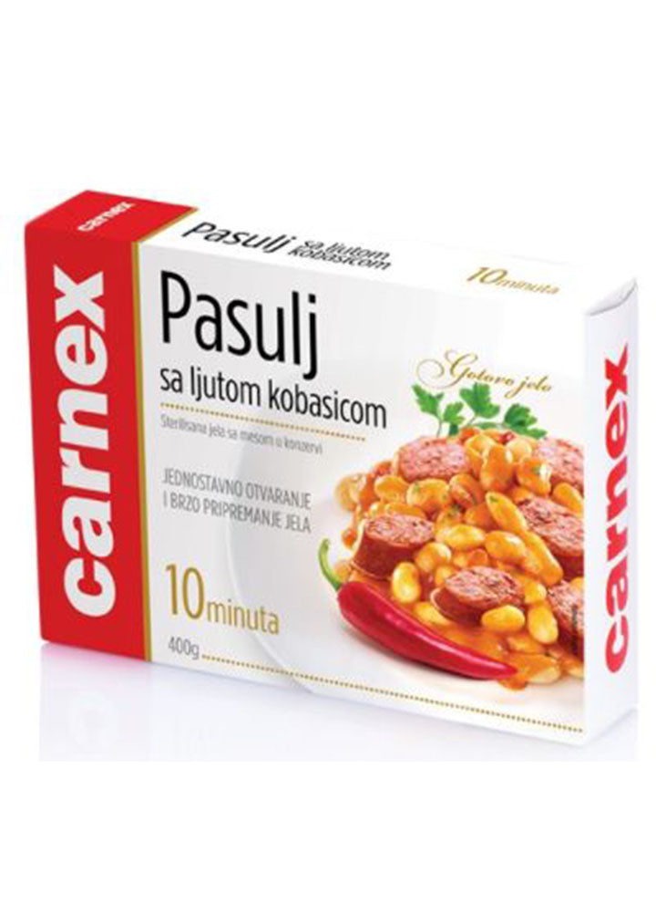 Carnex Beans with hot sausage 400g