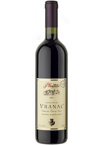 Plantaze Vranac red wine 13.5% vol. Alcohol 750ml