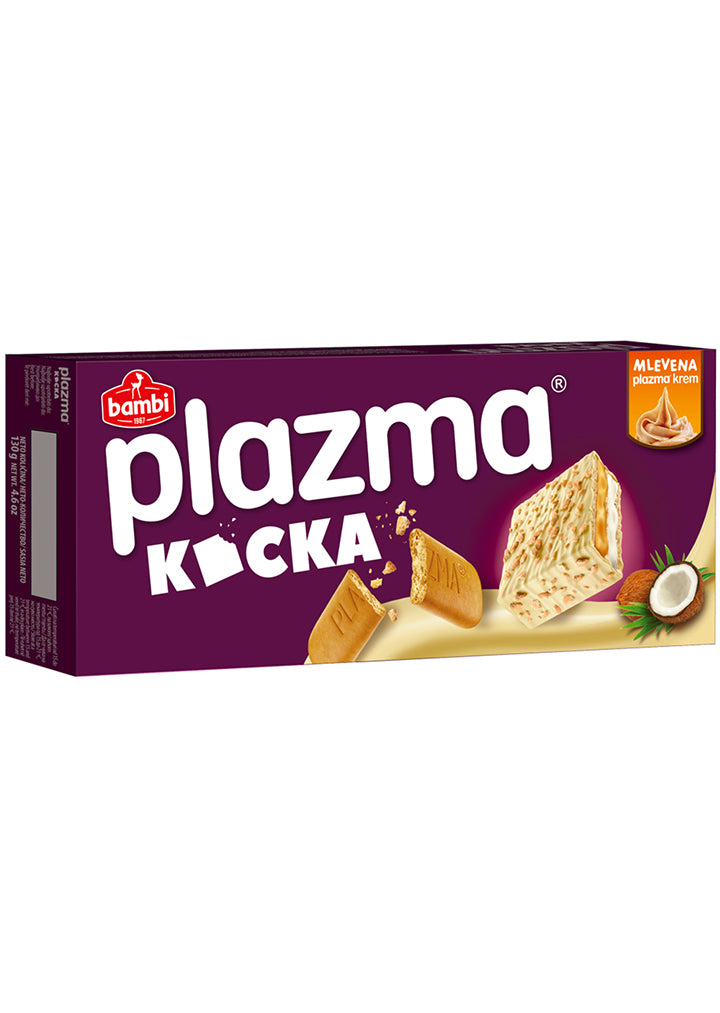 Bambi Plazma white chocolate wafers with coconut 135g