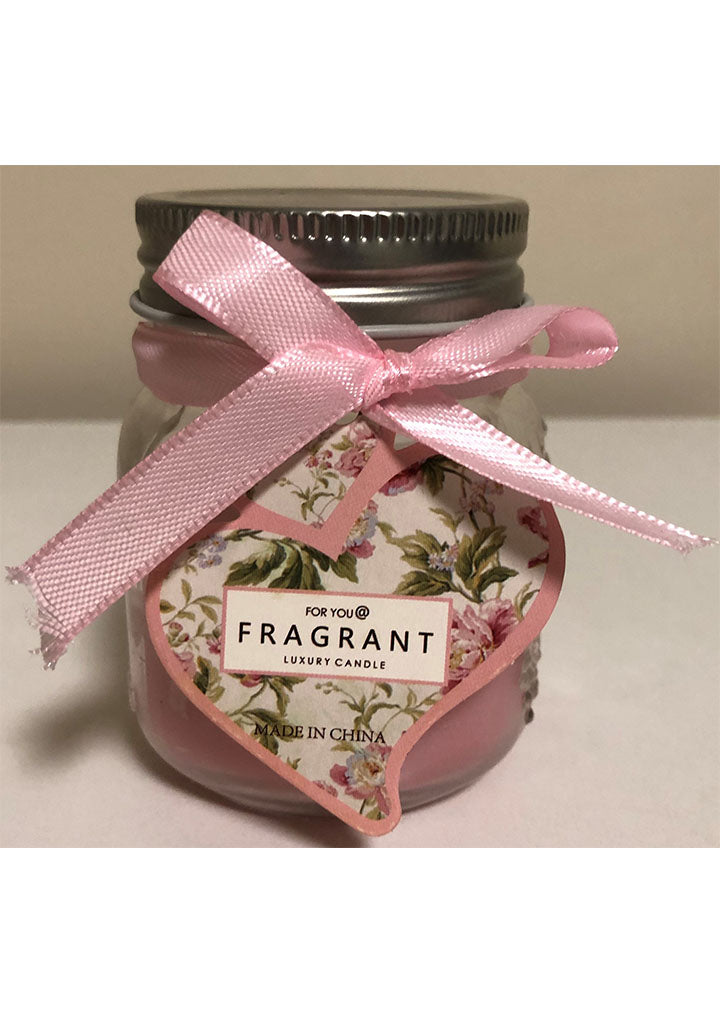 Scented candle pink