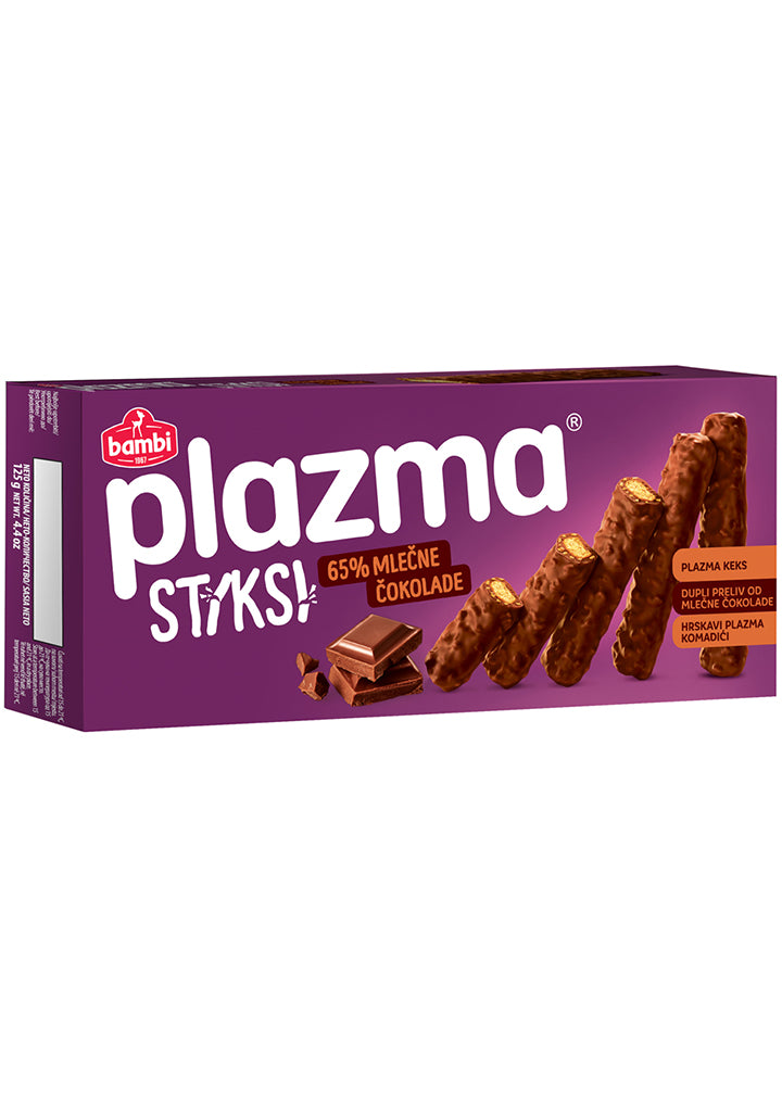 Bambi - Plazma STIKSI biscuit with milk chocolate 125g