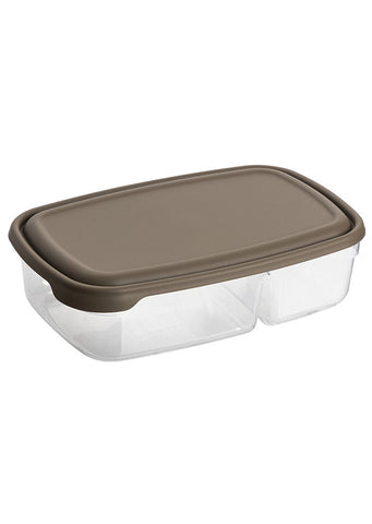 Plastic food storage container with lid 0,9L+0,5L Stilo / Moca