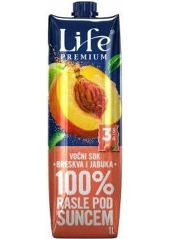 Nectar Life Premium juice 100% Peach & apple 1L