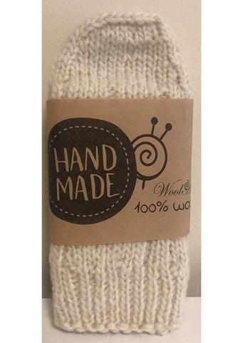 Wool Art Kids knitted socks white (one size)